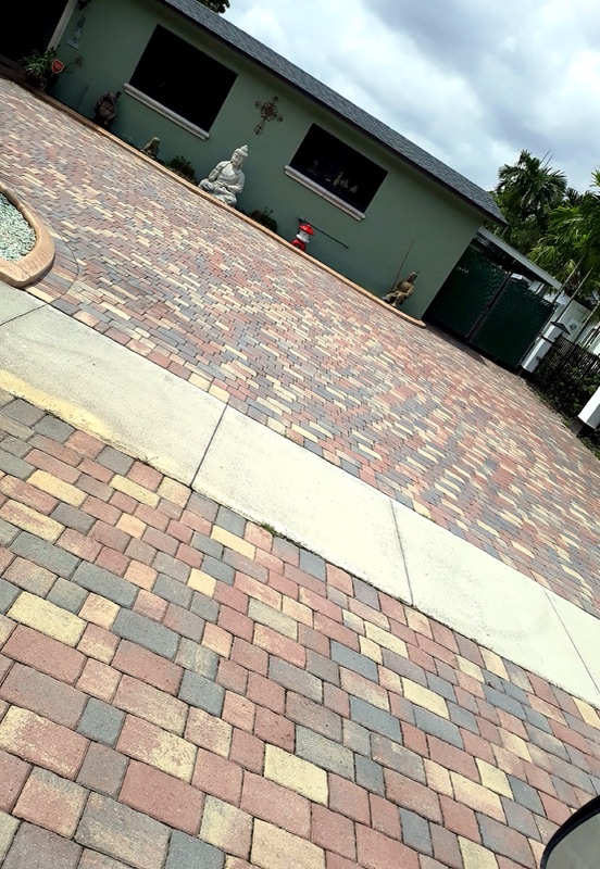 Custom paver driveway installation in Miami-Dade FL