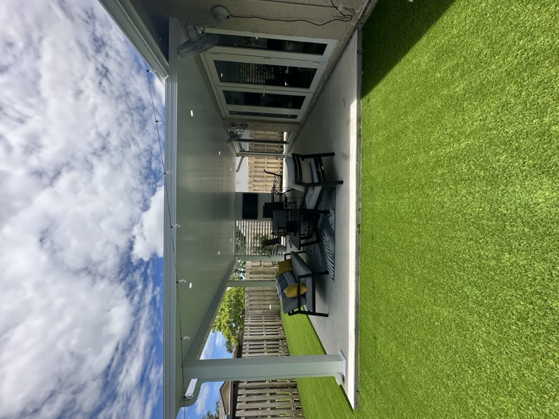 Front yard artificial turf installation in South Florida